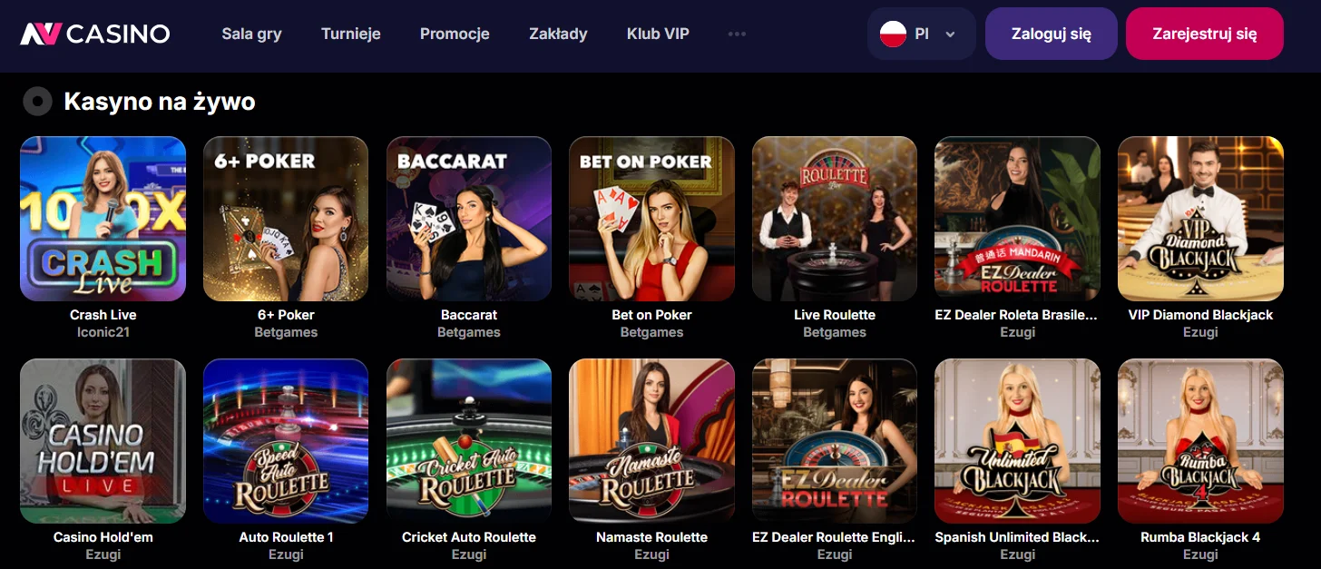NV Casino – zrzut ekranu