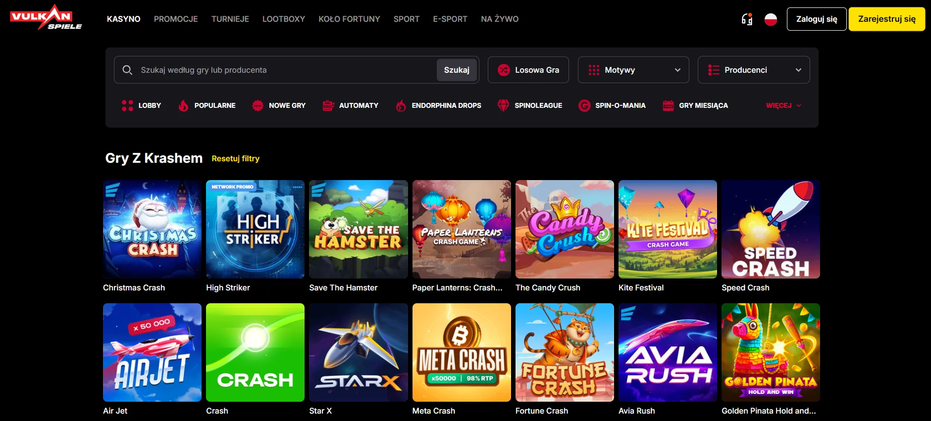 VulkanSpiele – strona główna